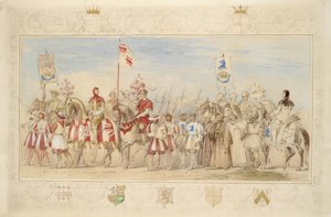 William Earl of Craven, Cavaliere del Grifone e Henry de la Poer Beresford, marchese di Waterford, Cavaliere del Drago, 1839 da James Henry Nixon