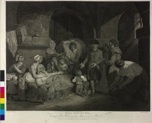 John Howard in visita a una prigione da James Hogg