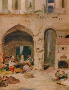 Un cortile a Genova, c1850, 1935