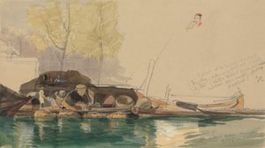 Chiatte su un canale a Rotterdam da James Holland