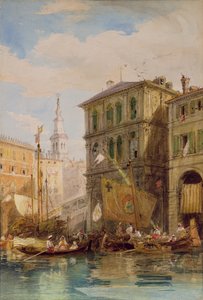 Il Palazzo Dei Camerlinghi, Venezia, c.1835-55 da James Holland