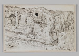 Tombe antiche, Valle di Hinnom, illustrazione da La vita di Nostro Signore Gesù Cristo da James Jacques Joseph Tissot