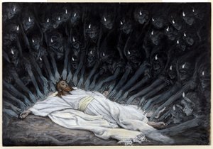Gli Angeli Vennero e Lo Servirono, illustrazione per La Vita di Cristo, c.1886-94 da James Jacques Joseph Tissot