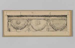 Fregio antico a Jefra, sulla strada da Nablous a Gerusalemme