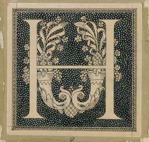 Lettera Maiuscola H, illustrazione da La Vita di Nostro Signore Gesù Cristo da James Jacques Joseph Tissot