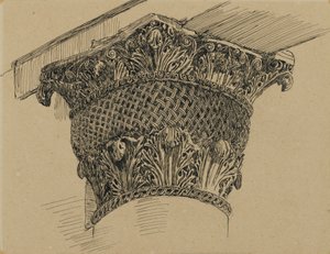 Capitello dalla Moschea di El-Aksa, illustrazione da La Vita di Nostro Signore Gesù Cristo, 1886-94 da James Jacques Joseph Tissot
