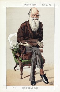 Charles Darwin, Men of the Day, No. 33, Selezione naturale, da Vanity Fair, pub. 1871 da James Jacques Joseph Tissot
