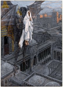Cristo portato su un pinnacolo del tempio, illustrazione per La vita di Cristo da James Jacques Joseph Tissot