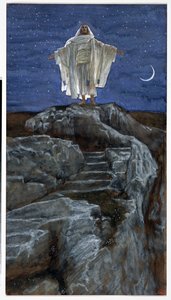Cristo che Esce da Solo su una Montagna per Pregare, illustrazione per La Vita di Cristo, c.1886-94 da James Jacques Joseph Tissot