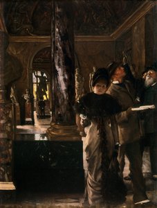 Visitatori stranieri al Louvre, c.1880 da James Jacques Joseph Tissot