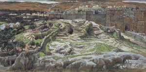 Golgota e il Santo Sepolcro al Tempo del Nostro Signore, illustrazione per La Vita di Cristo, c.1886-94 da James Jacques Joseph Tissot