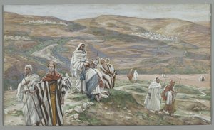Li mandò a due a due, illustrazione da La vita di Nostro Signore Gesù Cristo, 1886-96 da James Jacques Joseph Tissot