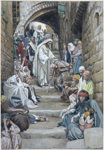 Nei villaggi i malati venivano portati da lui (illustrazione per La vita di Cristo) da James Jacques Joseph Tissot