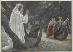 Gesù appare alle sante donne, illustrazione da La vita di Nostro Signore Gesù Cristo, 1886-94 da James Jacques Joseph Tissot