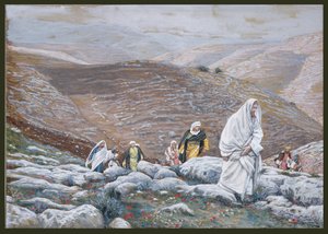 Gesù sale a Gerusalemme (illustrazione per La vita di Cristo) da James Jacques Joseph Tissot