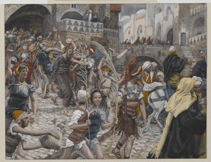 Gesù condotto da Caifa a Pilato, illustrazione da La vita di Nostro Signore Gesù Cristo, 1886-94 da James Jacques Joseph Tissot
