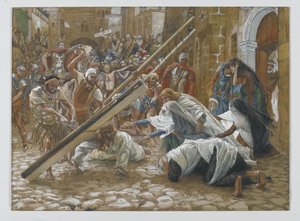 Gesù incontra sua madre, illustrazione da La vita di Nostro Signore Gesù Cristo, 1886-94 da James Jacques Joseph Tissot