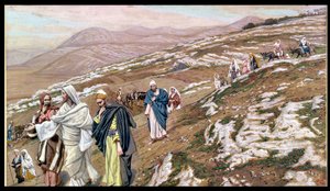 Gesù in cammino verso la Galilea, illustrazione per La vita di Cristo, c.1886-96 da James Jacques Joseph Tissot