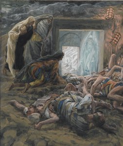Maria Maddalena e le sante donne alla tomba, illustrazione da La vita di Nostro Signore Gesù Cristo, 1886-94