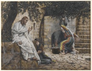 Maria Maddalena ai piedi di Gesù, illustrazione da La vita di Nostro Signore Gesù Cristo, 1886-94