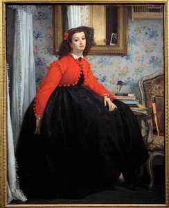 Ritratto in piedi di Mademoiselle L. L., o giovane ragazza in giacca rossa da James Jacques Joseph Tissot