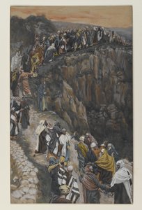 Il ciglio della collina vicino a Nazareth, illustrazione da La vita di Nostro Signore Gesù Cristo