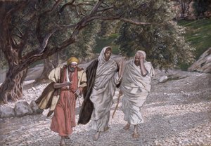 I discepoli sulla strada per Emmaus, illustrazione per La vita di Cristo da James Jacques Joseph Tissot