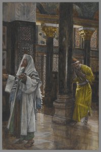 Il fariseo e il pubblicano, illustrazione da La vita di Nostro Signore Gesù Cristo, 1886-94 da James Jacques Joseph Tissot