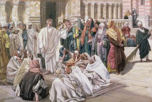 I Farisei interrogano Gesù, illustrazione per La vita di Cristo, c.1886-96 da James Jacques Joseph Tissot