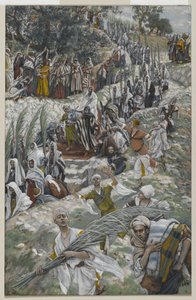 La processione sul Monte degli Ulivi, illustrazione da La vita di Nostro Signore Gesù Cristo, 1886-94