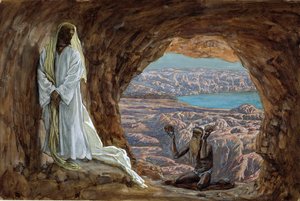 La Tentazione nel Deserto, illustrazione per La Vita di Cristo, c.1886-94