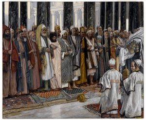 La prova dei pretendenti della Santa Vergine, illustrazione per La vita di Cristo da James Jacques Joseph Tissot