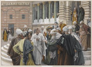 Il tributo, illustrazione da La vita di Nostro Signore Gesù Cristo, 1886-94 da James Jacques Joseph Tissot