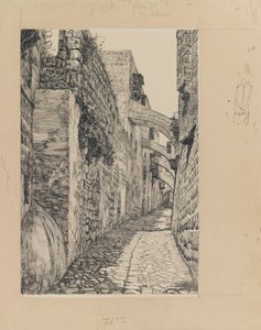 Via Dolorosa, Gerusalemme, illustrazione da La vita di Nostro Signore Gesù Cristo da James Jacques Joseph Tissot