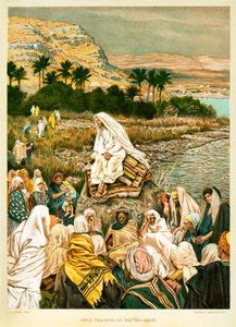 Gesù insegna sulla riva del mare da James Jacques Joseph after Tissot