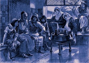 Giobbe e la sua famiglia da James Jacques Joseph after Tissot