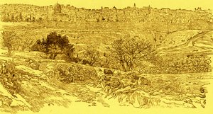 Città Vecchia di Gerusalemme vista dal Monte degli Ulivi da James Jacques Joseph after Tissot