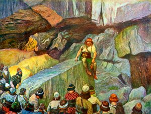 Sansone nelle caverne di Etam di Tissot da James Jacques Joseph after Tissot