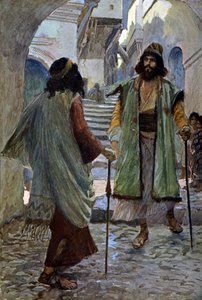 Saul incontra Samuele di J James Tissot da James Jacques Joseph after Tissot
