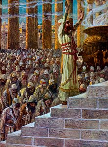 Salomone dedica il tempio a Gerusalemme - Bibbia da James Jacques Joseph after Tissot