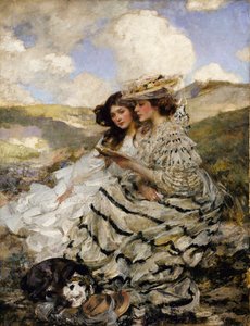Sulle dune Lady Shannon e Kitty, ca. 1900-1910 da James Jebusa Shannon