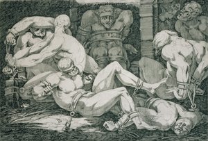 Ugolino e i suoi figli nella Torre della Fame, XVIII secolo da James Jefferys
