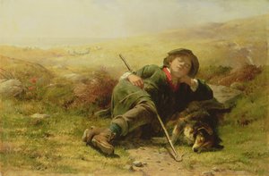 Un pastorello e il suo cane da pastore che trascurano il loro dovere, 1851