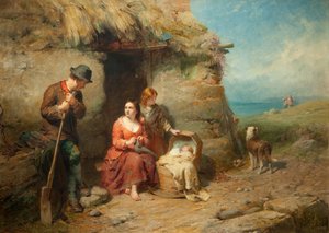 Esterno di una capanna irlandese