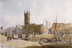 Ponte levatoio dalla banca di St. Augustine, Bristol
