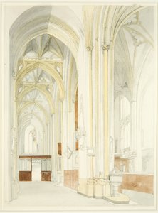 Interno della Cattedrale di Bristol (incompiuto) da James Johnson