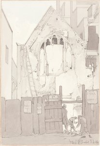 La scoperta di una finestra orientale della Chiesa di Tutti i Santi, dietro High Street, Bristol da James Johnson