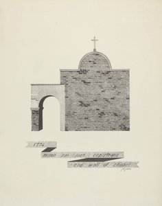 Missione San Juan Capistrano - Fine della parete della cappella da James Jones