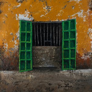 Porta rustica verde da James Kamande