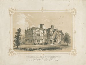 Bushbury - Moseley Old Hall: litografia, nd [?18th cent] da James Kellaway Colling